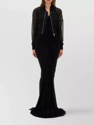 RICK OWENS SHEER SLEEVE AND BACK JACKET