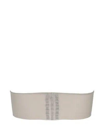 Rick Owens Sheer-finish Bandeau Top In Neutral