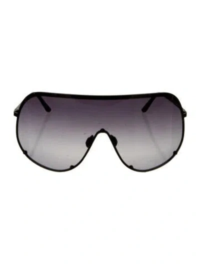 Pre-owned Rick Owens Shield Gradient Sunglasses In Black