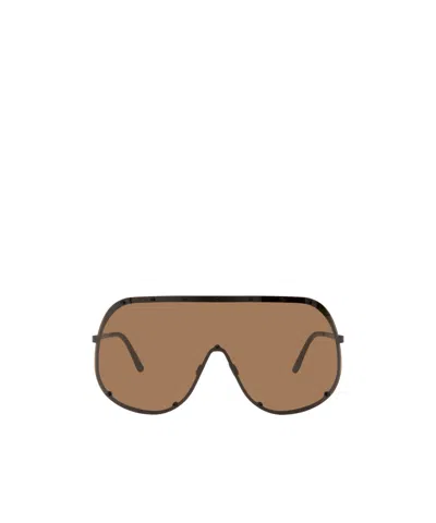 Rick Owens Shield Oversized-frame Sunglasses In Brown