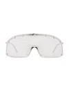 Rick Owens Shield Sunglasses In Gray
