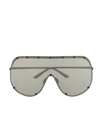 Rick Owens Shield Sunglasses In Brown