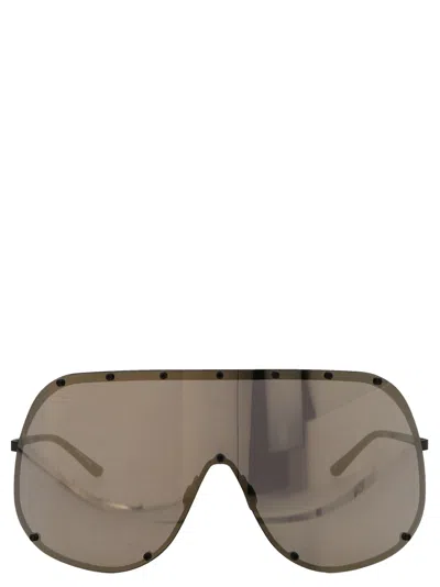 Rick Owens Shield Sunglasses In Black