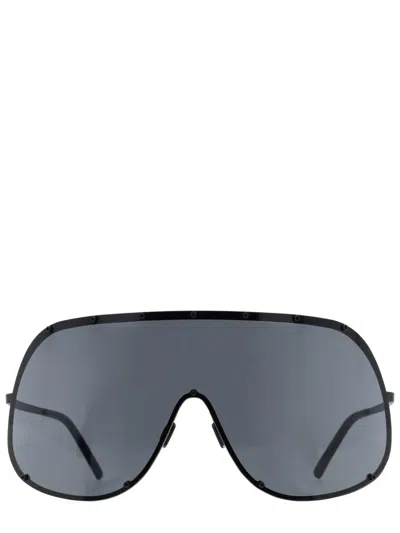 Rick Owens Shield Sunglasses In Black
