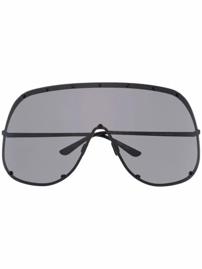 Rick Owens Shield Sunglasses In Black