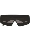 Rick Owens Shield Sunglasses In Black