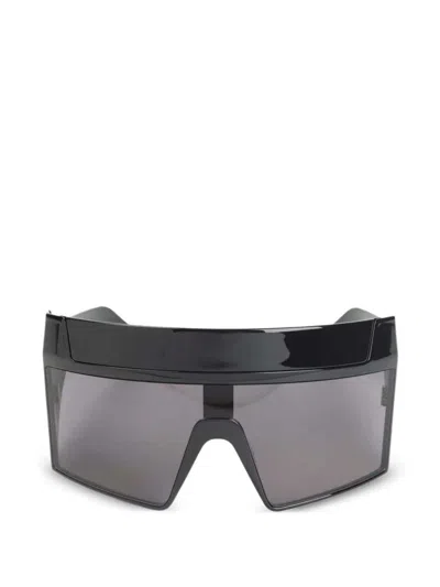 Rick Owens Shield Sunglasses In Gray