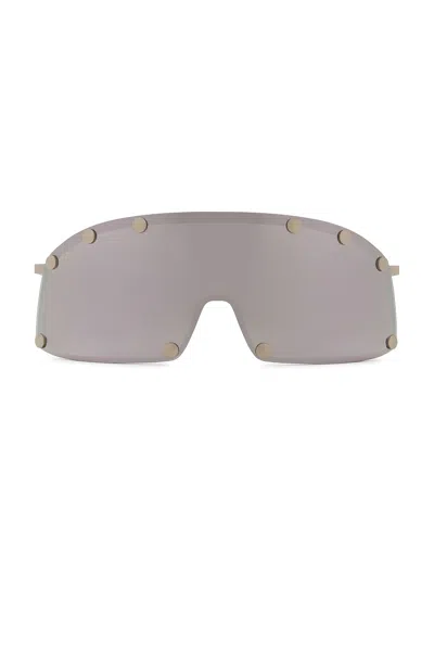Rick Owens Shield Sunglasses In Gray