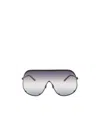Rick Owens Shield Sunglasses In White