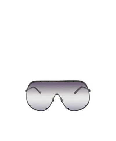 Rick Owens Shield Sunglasses In White