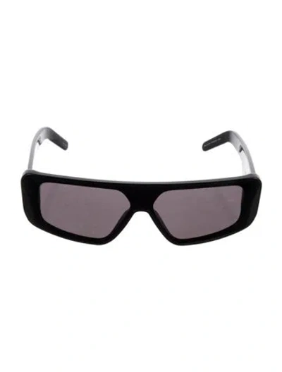 Pre-owned Rick Owens Shield Tinted Sunglasses In Black