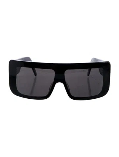 Pre-owned Rick Owens Shield Tinted Sunglasses In Black