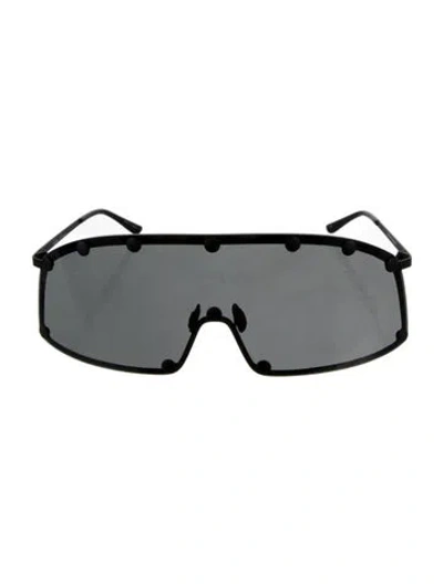 Pre-owned Rick Owens Shielding Shield Sunglasses In Black