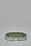 Rick Owens Shielding Sunglasses In Green