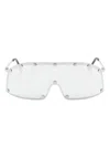 Rick Owens Shielding Sunglasses In Silver