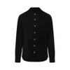 Rick Owens Leather Outershirt With Pockets And Collar In Black