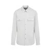 Rick Owens Long-sleeved Overshirt In Beige