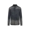 Rick Owens Fogpocket Long Sleeve Outer Shirt In Gray