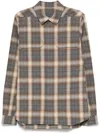 Rick Owens Gray Hollywood Cotton Plaid Overshirt In Grey