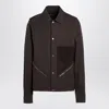 Rick Owens Tour Long-sleeved Overshirt In Brown