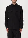 Rick Owens Pointed-collar Cotton Shirt In Schwarz