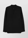 Rick Owens Classic Collar Black Shirt With Dual Front Pockets In Black