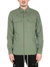 Rick Owens Shirt With Pockets And Epaulettes In Green