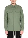Rick Owens Shirt With Pockets And Epaulettes In Green