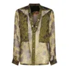 Rick Owens Sheer Fabric Long Sleeves Shirt With Pocket In Multi
