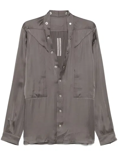 Rick Owens Shirts Brown In Dust