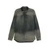 Rick Owens Gray Concordia Fogpocket Denim Shirt In Gray
