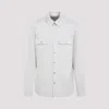 Rick Owens Long-sleeved Overshirt In White