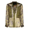 Rick Owens Sheer Fabric Long Sleeves Shirt With Pocket In Green