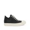 Rick Owens Leather Sneaker In Black
