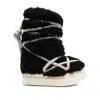 Rick Owens Lace-up Shearling Boots In Black