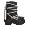 Rick Owens Quilted Padded Leather Lace-up Boots In Black