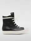 Rick Owens Men's Blk/white Mega Bumper High-top Leather Trainers In Black