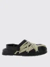 Rick Owens Black Leather Flat In Black