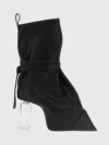 Rick Owens Ankle Boots With Clear Heel And Pointed Toe In Black