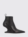Rick Owens Ankle Boot With Pointed Toe And Sculptural Heel In Black
