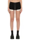 Rick Owens Fog Washed Charmeuse Boxer Shorts In Black