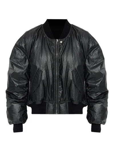 Rick Owens Short Down Jacket In Black