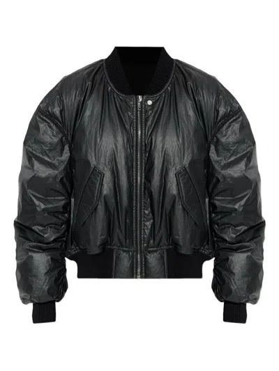 Rick Owens Short Down Jacket In Black