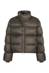 Rick Owens Black Porterville Jumbo Hooded Peter Down Jacket In Brown