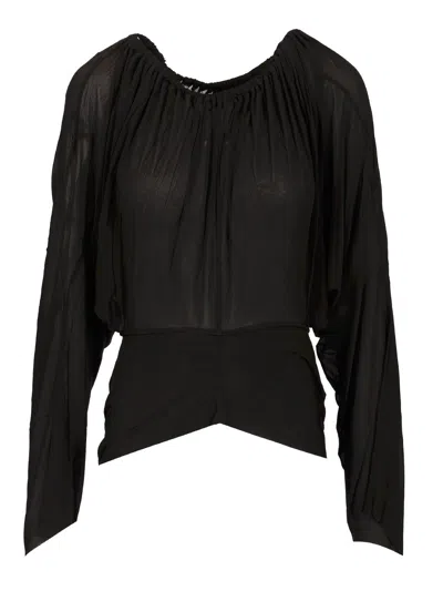 Rick Owens Short Hooded Tunic Jackets Black