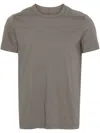 Rick Owens Short Level T Organic Cotton T-shirt In Brown