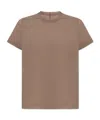 Rick Owens Short Level T Organic Cotton T-shirt In Brown