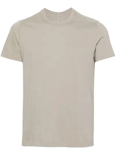 Rick Owens Short Level T Organic Cotton T-shirt In Grey