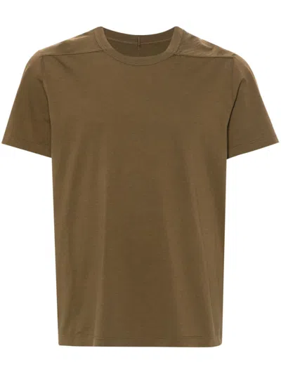 Rick Owens Level T Cotton T-shirt In Grün