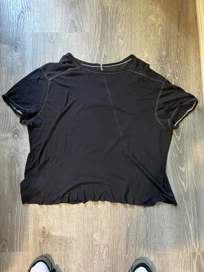 Pre-owned Rick Owens Short Level T-shirt In Black